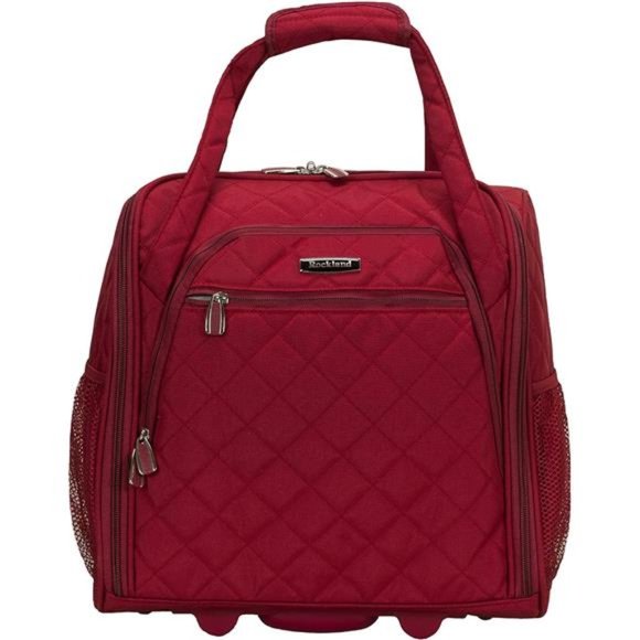 Upright Wheeled Underseater Luggage, Red, Carry-On 15-Inch - Picture 2 of 7